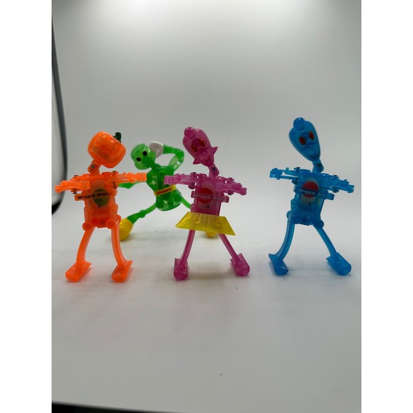 Z-Wind Ups Other - Z-Wind Ups Nobbin Bops and Sliders Lot of 4 Vintage Wind Up Toys Translucent